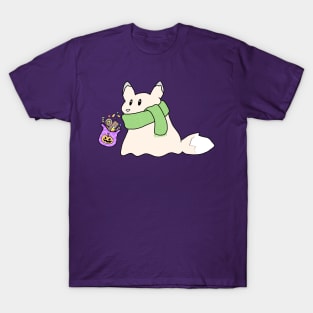 Cute Trick-or-Treating Ghost Fox T-Shirt